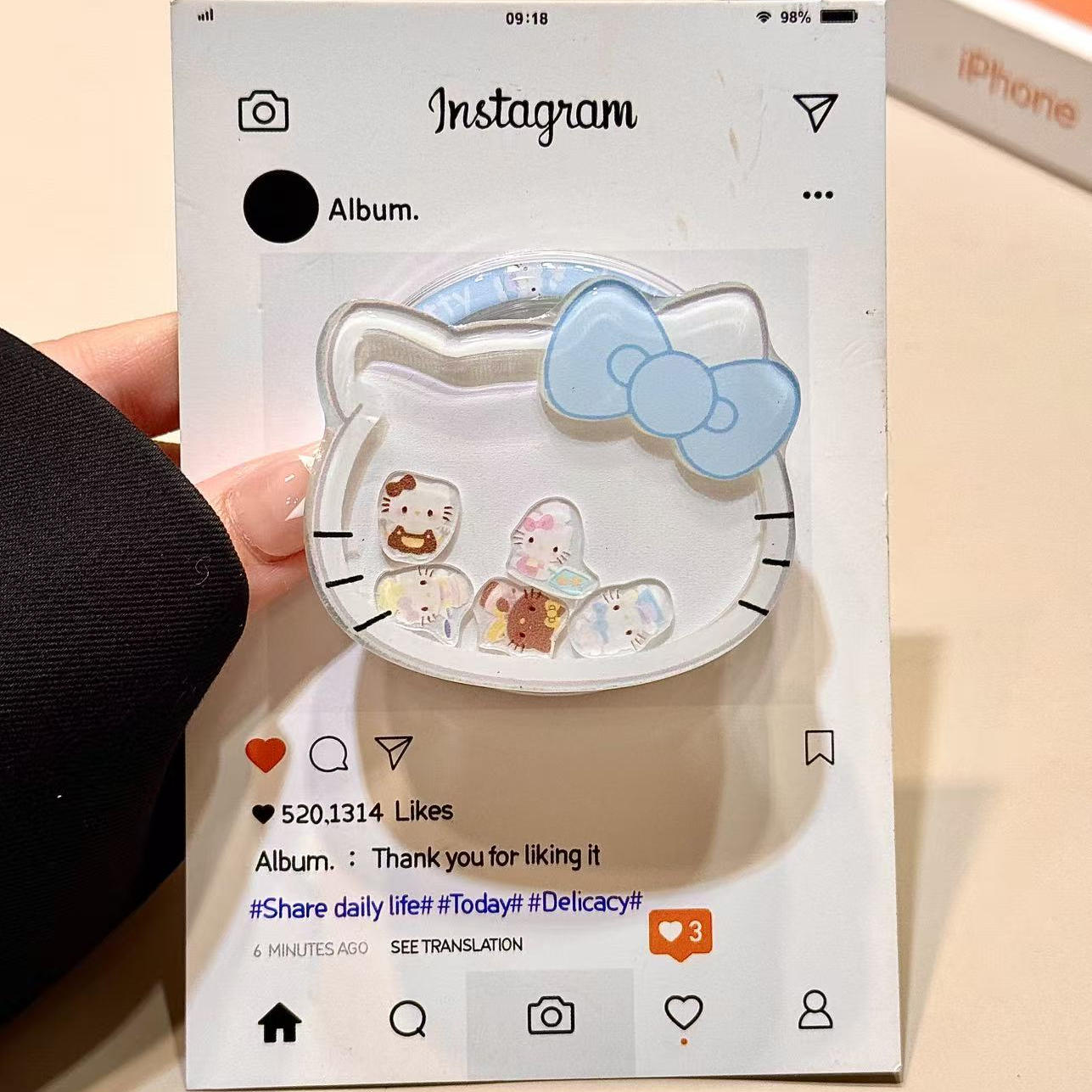 可爱围边蓝甜品师猫咪磁吸支架适用苹果17promax手机壳iphone16新款15pro女款14pm全包保护壳 - 图2