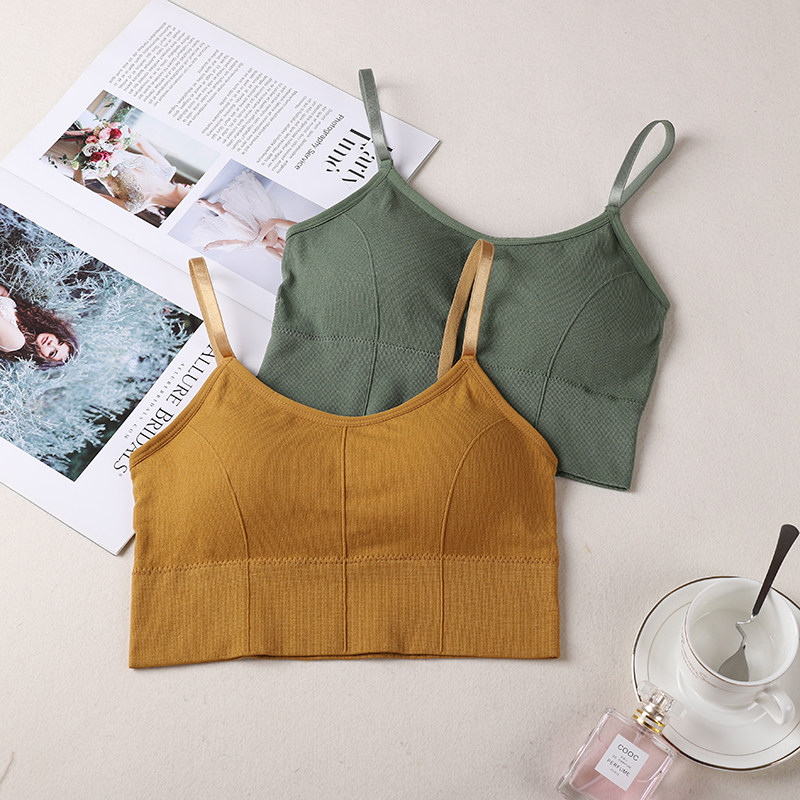 一体女背心式美背吊带学生美胸文胸 臻蒂美抹胸
