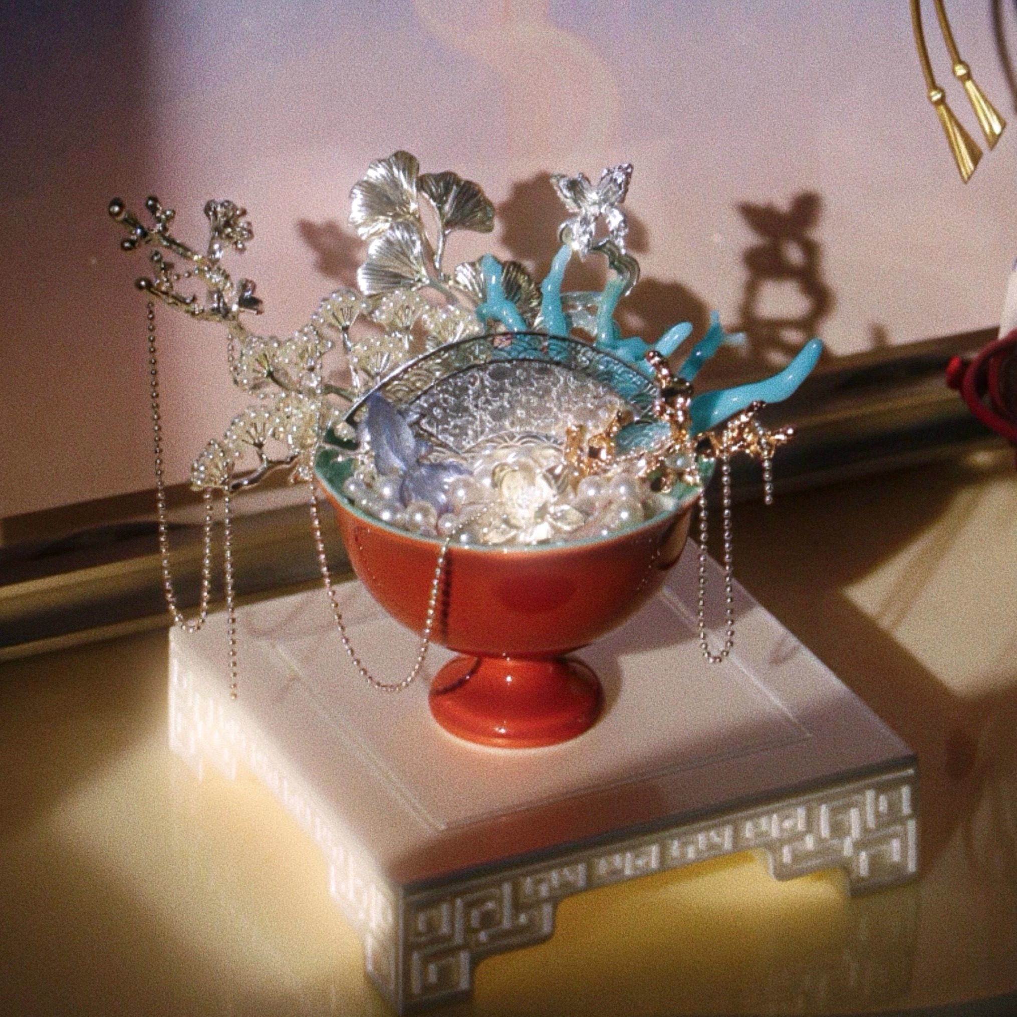 璞楼蓬莱玉枝摆件礼盒新中式客厅聚宝盆生日乔迁新婚家居礼物,淘宝优惠券,粉丝福利购,淘宝优惠卷