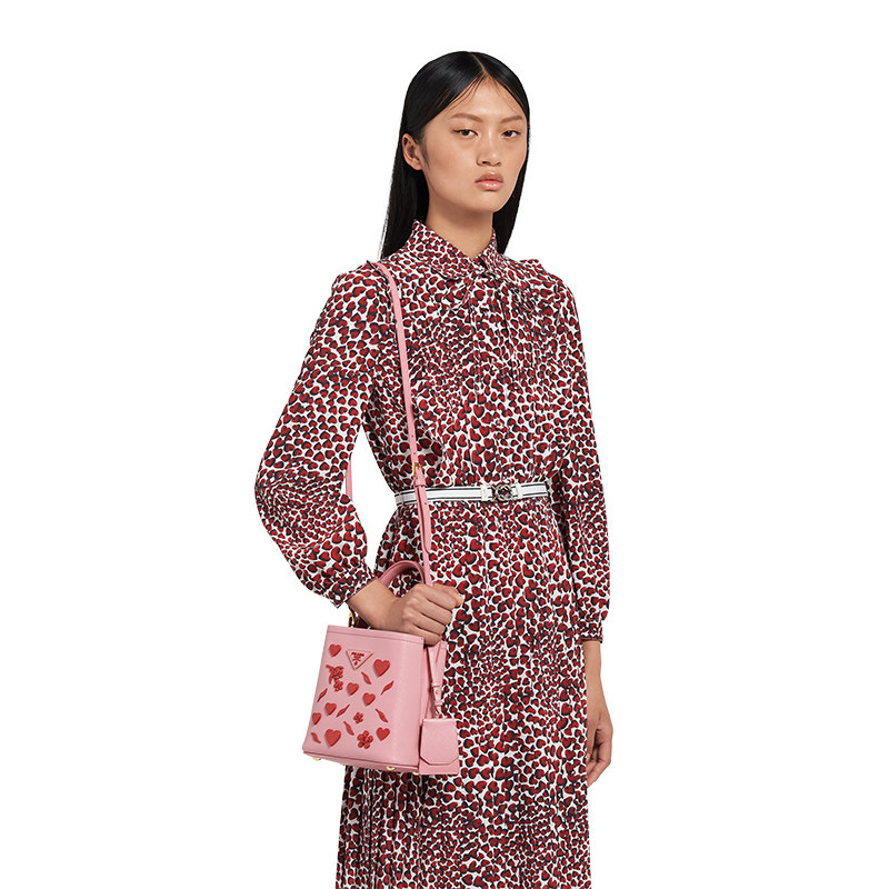 prada /普拉达多色牛皮爱心单肩包 PRADA女士包袋