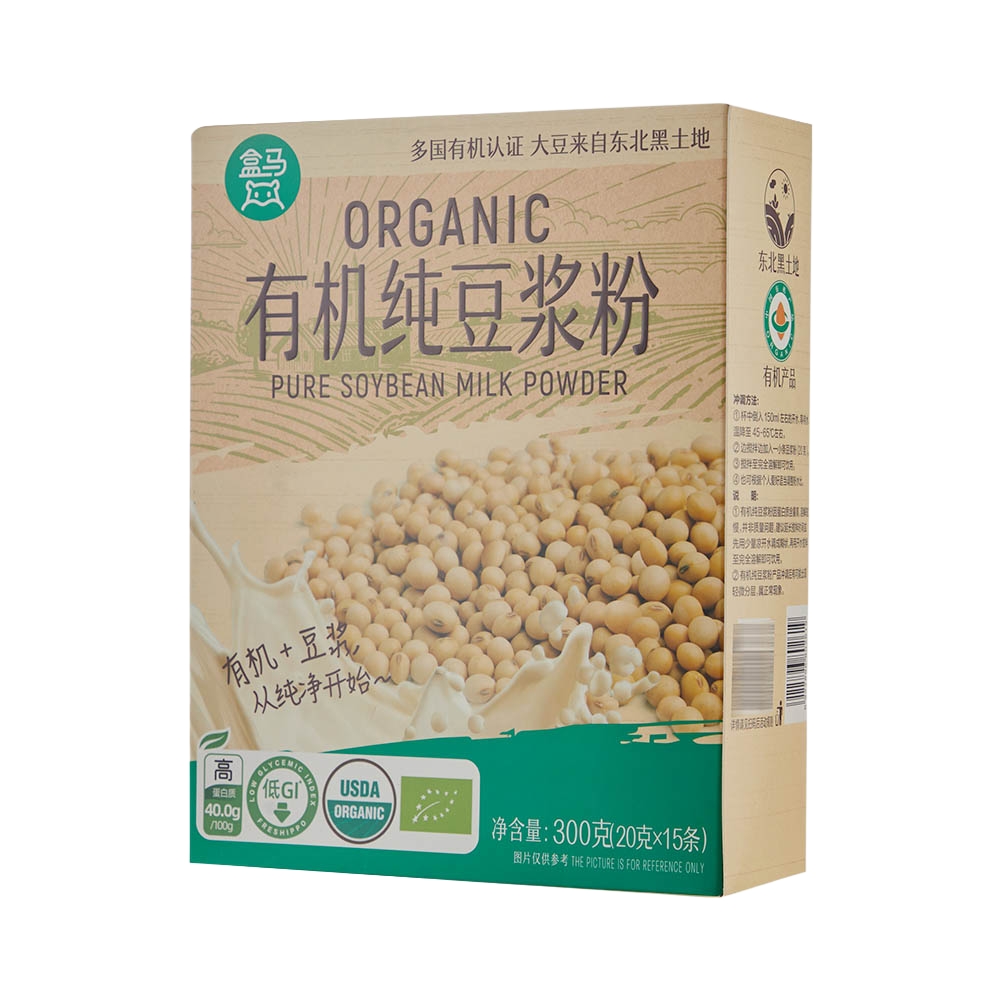 盒马 低GI有机纯豆浆粉300g(20g*15支)
