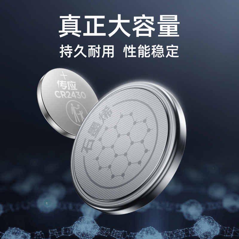 南孚传应CR2430纽扣电池3V锂v40沃尔沃S40 V60汽车钥匙遥控器圆形 - 图0