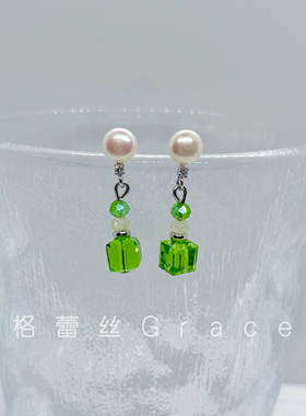 天然淡水珍珠耳环925银针多巴胺系列