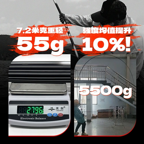 化氏 Yiwei Max+Big Bolt, Super Hard, серебро, большая лодка, гигантский стержень, троллинг, новая ручка рыбацкого стержня