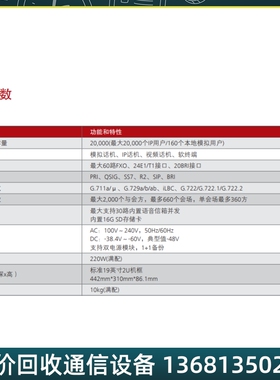 eSpace U1981 交流主机(含1 SCU,1 MTU)华为程控交换机IP电话