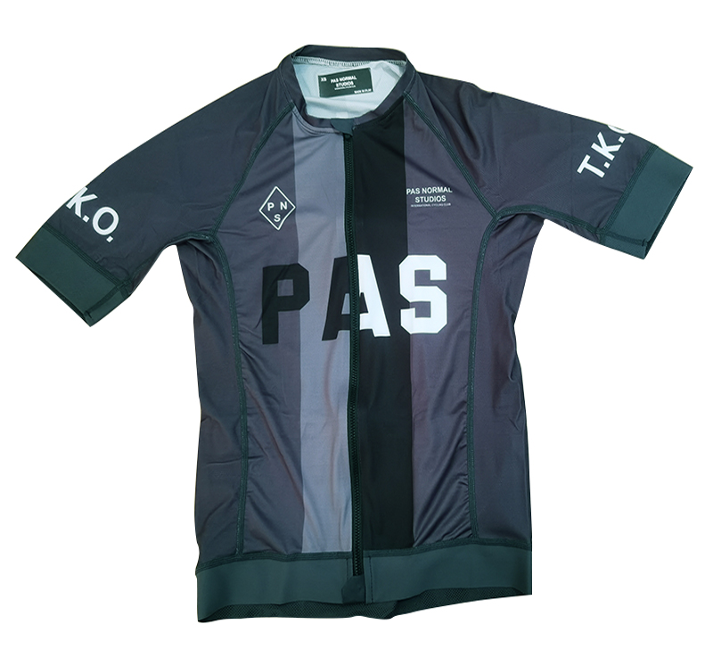 PAS-TKO高品质2023款夏季自行车灰色速干透气骑行短袖上衣竞技版-图2