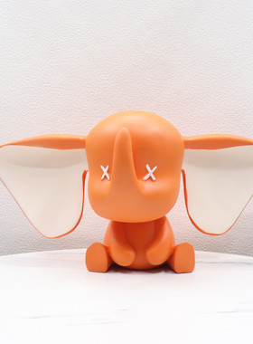 创意大耳朵小飞象可爱雕塑摆件