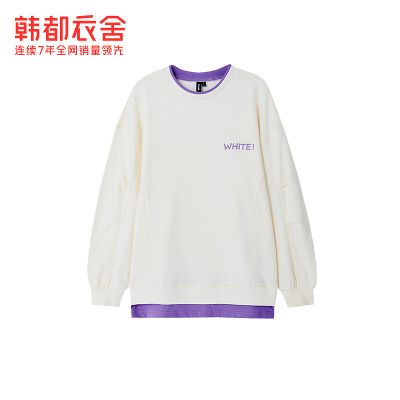 韩都衣舍2020秋装新款韩版宽松卫衣 韩都衣舍卫衣/绒衫