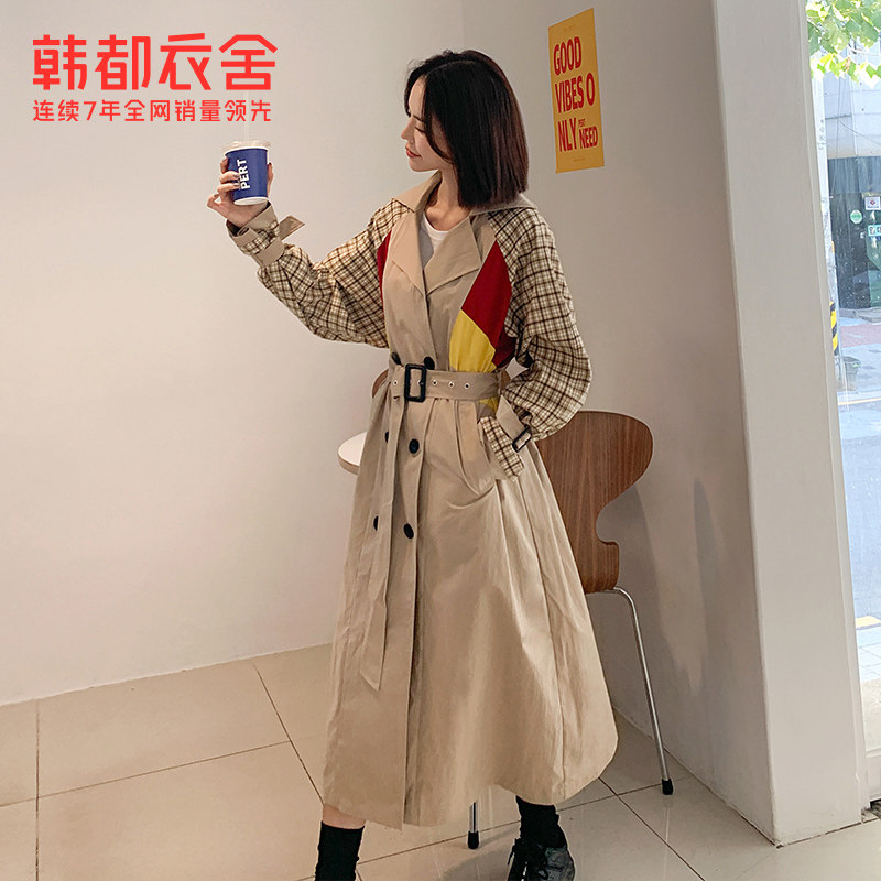 韩都衣舍春装新款气质韩版宽松风衣 韩都衣舍风衣