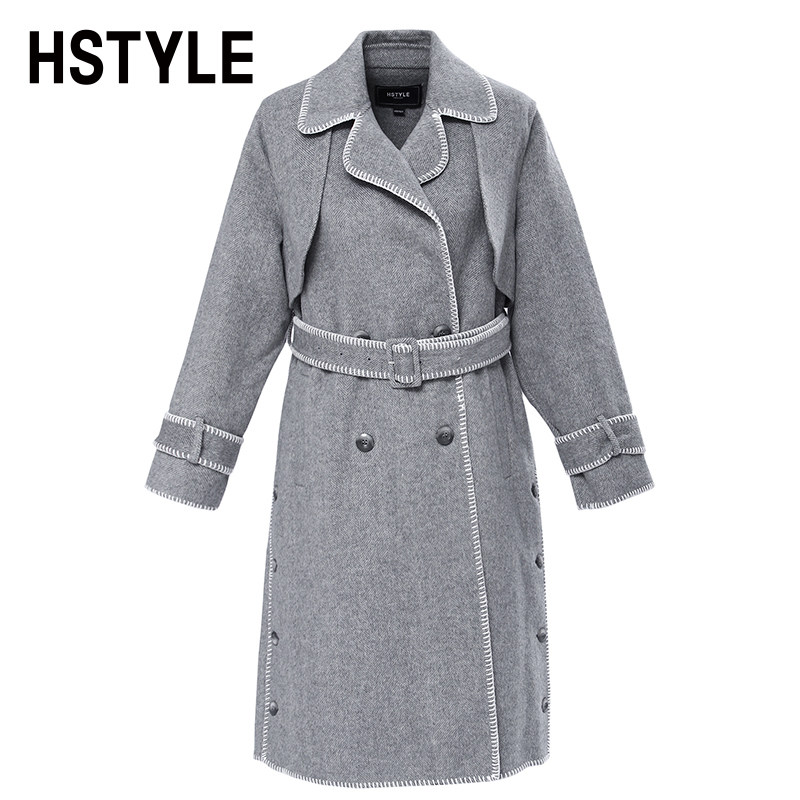  韩都衣舍毛呢外套