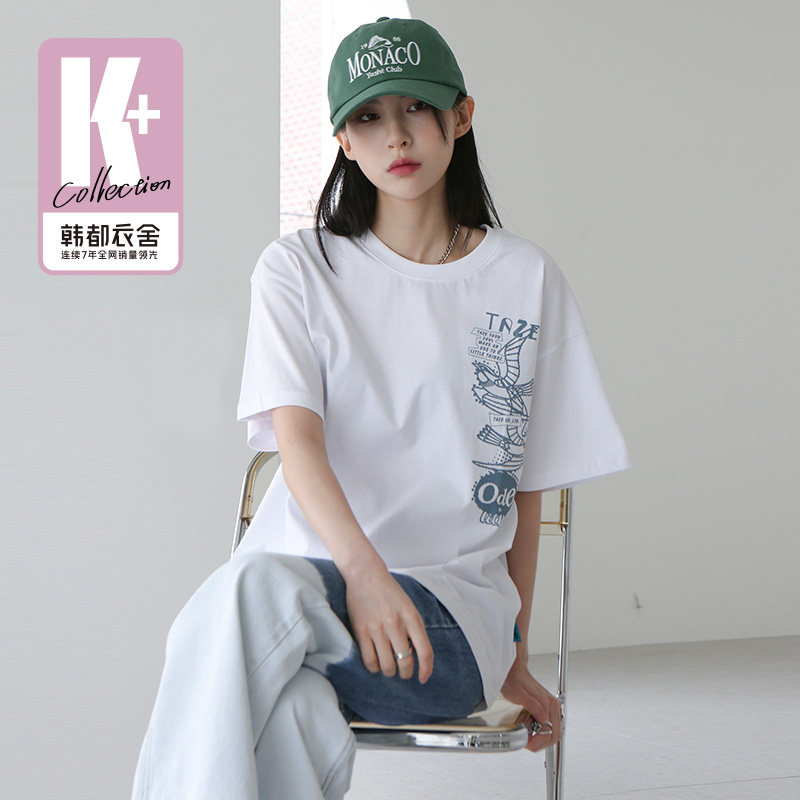 韩都衣舍2022韩版夏装新款宽松t恤 韩都衣舍T恤