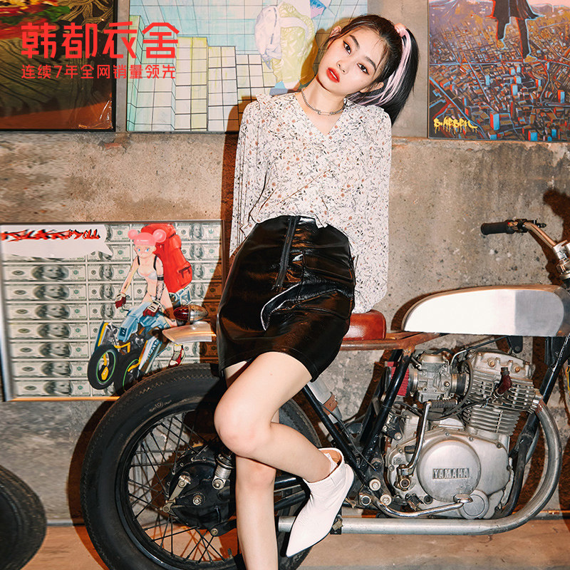 韩都衣舍2020秋新款女甜辣碎花衬衫 韩都衣舍衬衫