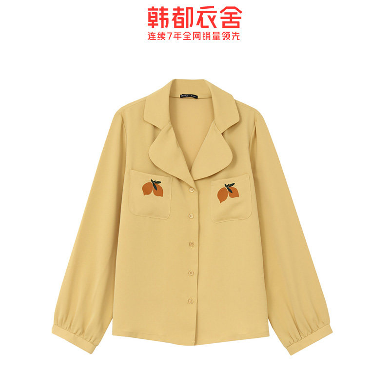 韩都衣舍2020韩版秋装新款学生衬衫 韩都衣舍敏丽衬衫