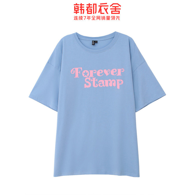 韩都衣舍旗舰店2020夏装新款t恤 韩都衣舍雨薇T恤