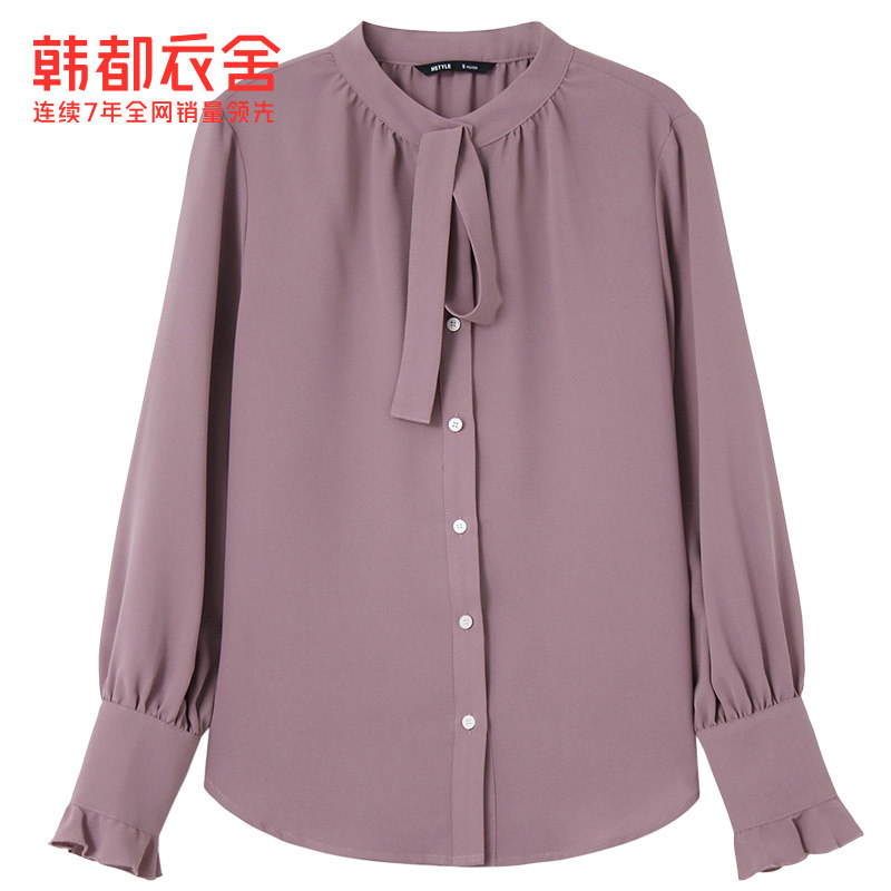 韩都衣舍2020秋季新款法式小众衬衫 韩都衣舍衬衫