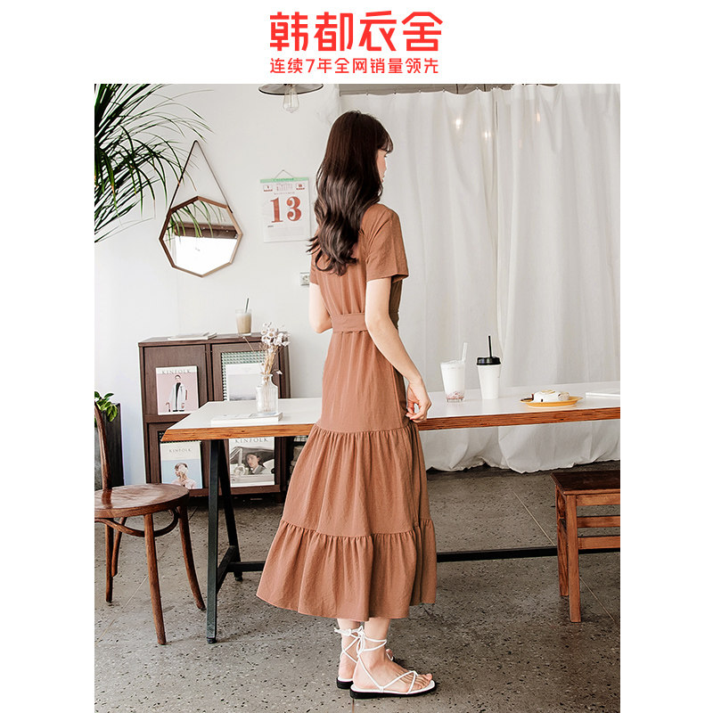 韩都衣舍旗舰店2020韩版夏装连衣裙 韩都衣舍敏丽连衣裙