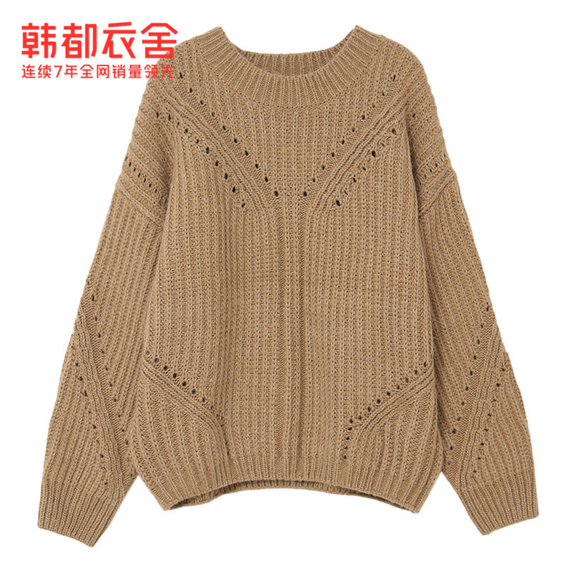 韩都衣舍2020秋新款韩版套头风毛衣 韩都衣舍秀衣莲毛衣
