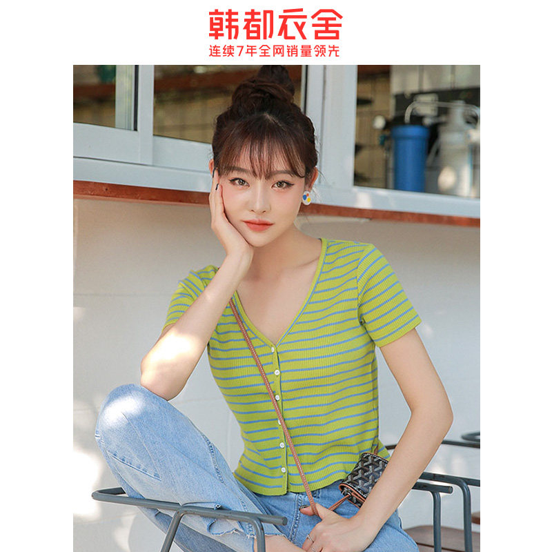 韩都衣舍2020年夏装新款韩版t恤 韩都衣舍敏丽T恤