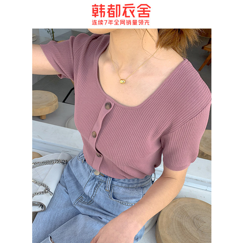 韩都衣舍2020夏装新款韩版学生t恤 韩都衣舍敏丽T恤