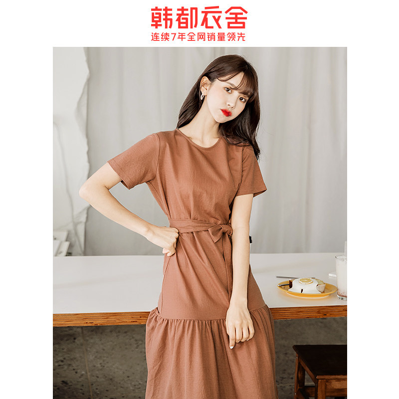 韩都衣舍旗舰店2020韩版夏装连衣裙 韩都衣舍敏丽连衣裙