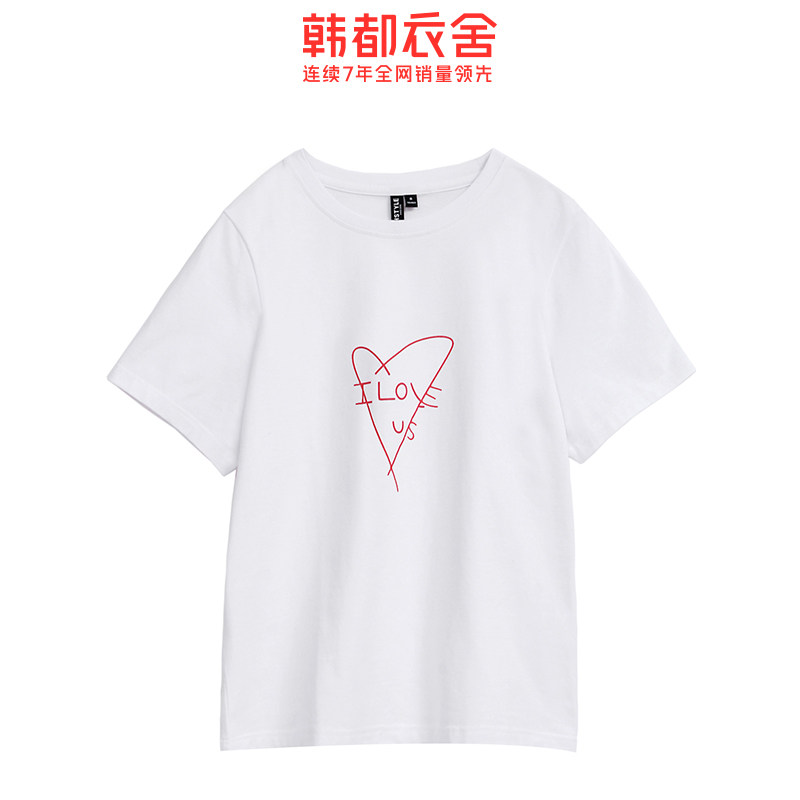 韩都衣舍2020夏新款韩版宽松女t恤 韩都衣舍秀衣莲T恤
