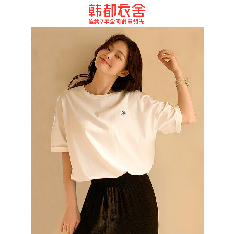 韩都衣舍旗舰店2020新款印花女t恤 韩都衣舍锦鑫通达T恤