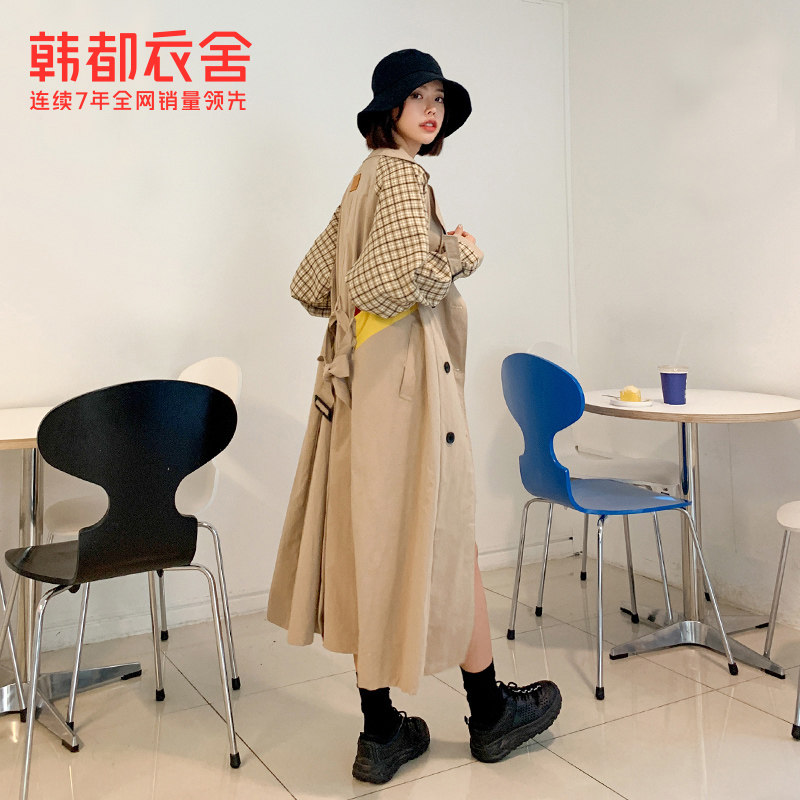 韩都衣舍春装新款气质韩版宽松风衣 韩都衣舍风衣