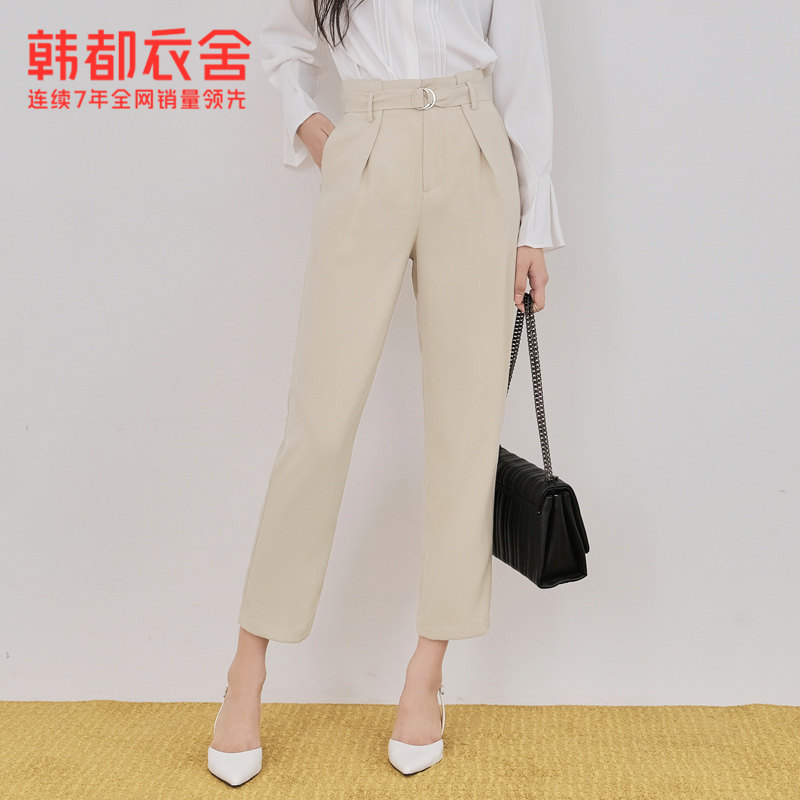 韩都衣舍2020秋装新款宽松禧休闲裤 韩都衣舍休闲裤