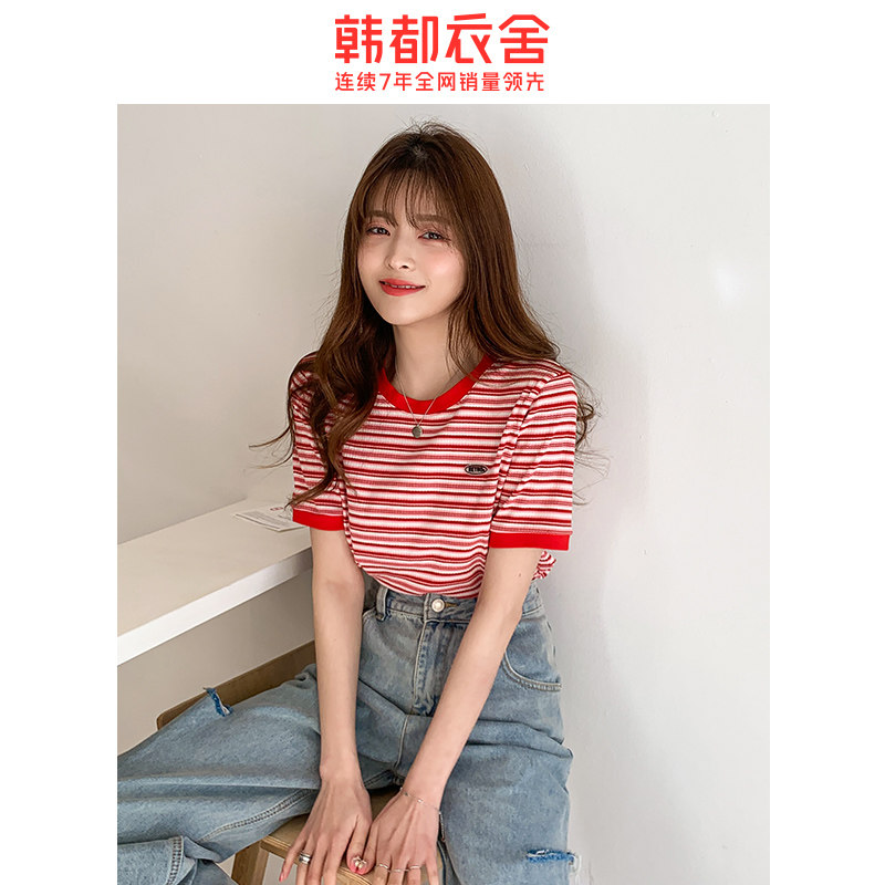 韩都衣舍2020年夏装新款韩版打底衫 韩都衣舍敏丽T恤