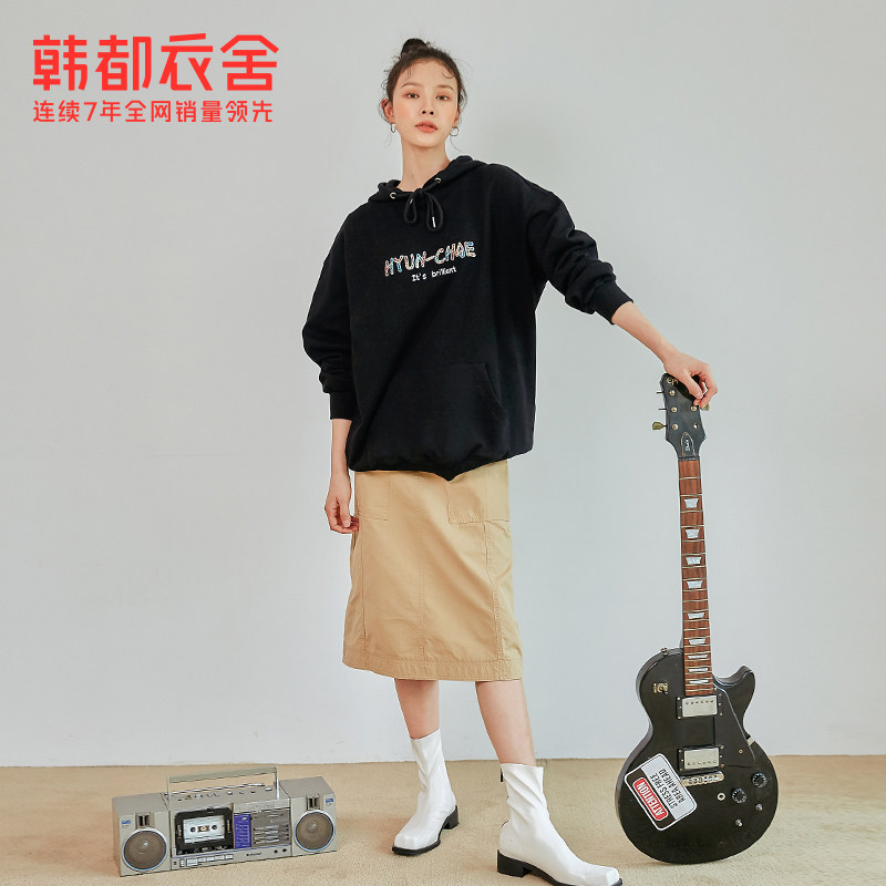 韩都衣舍2020秋装新款韩版字母卫衣 韩都衣舍卫衣/绒衫