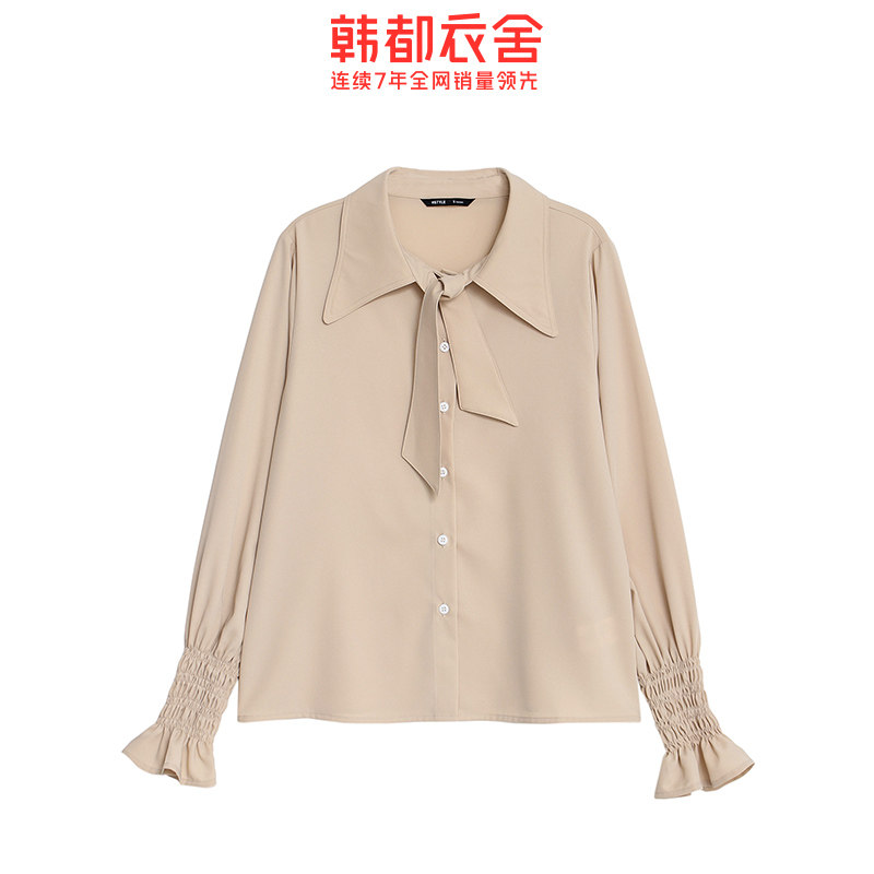 韩都衣舍旗舰店2020秋新款法式衬衫 韩都衣舍雨薇衬衫