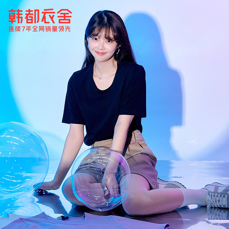 韩都衣舍2022夏季新款凉爽玉t恤 韩都衣舍T恤