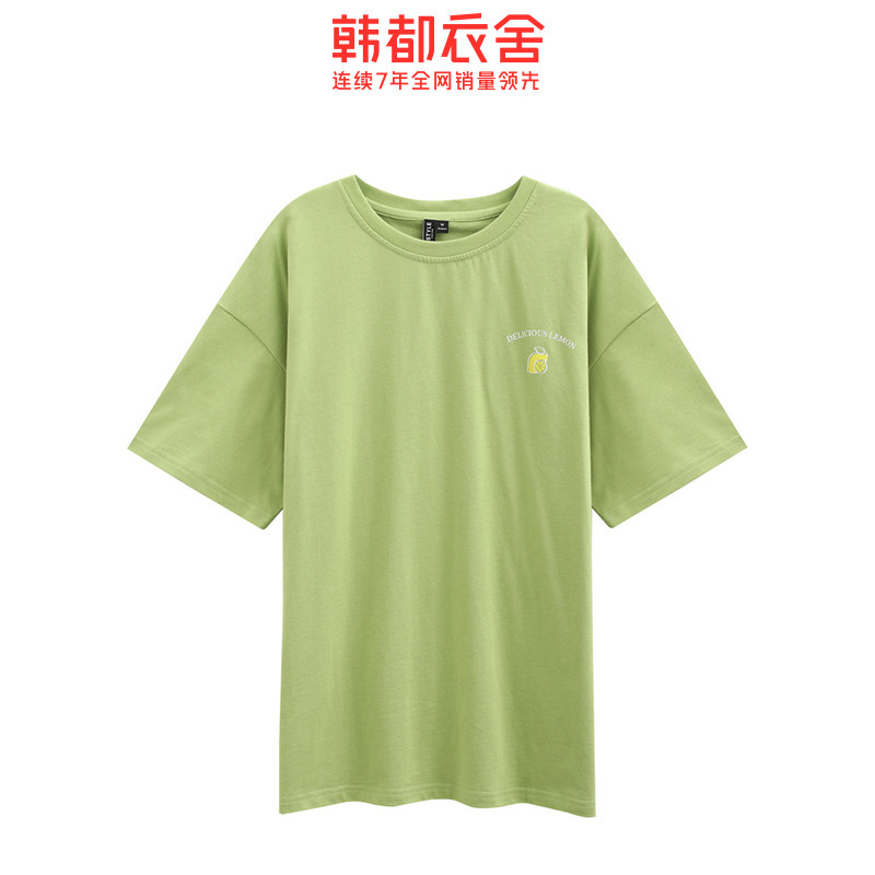 韩都衣舍旗舰店韩版宽松潮ins t恤 韩都衣舍敏丽T恤