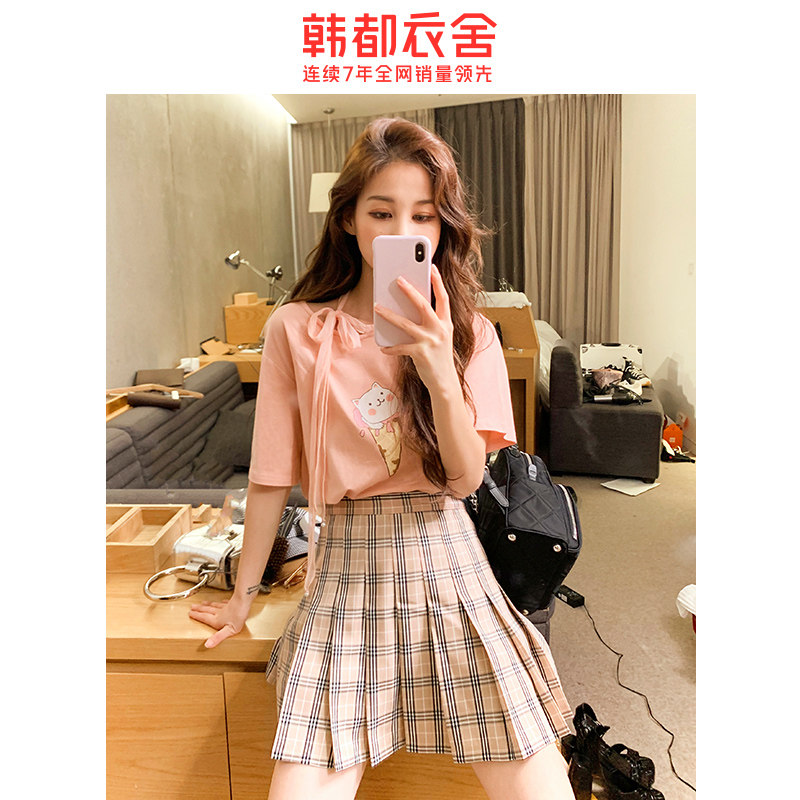  韩都衣舍秀衣莲T恤