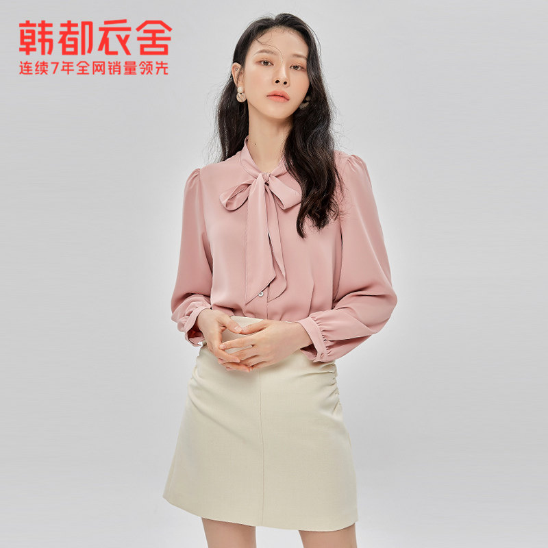 【iu同款】韩都衣舍2020秋装新款衬衫 韩都衣舍衬衫