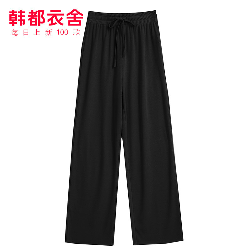 韩都衣舍2019秋冬新款拖地休闲裤 韩都衣舍秀衣莲休闲裤