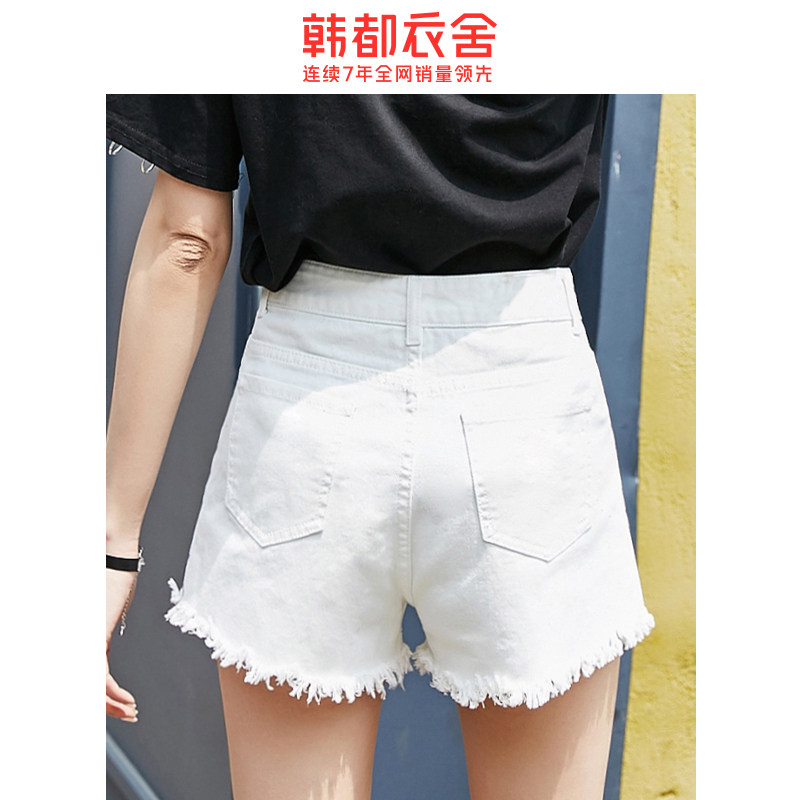 韩都衣舍韩版2020女热裤学生短裤 韩都衣舍敏丽牛仔裤