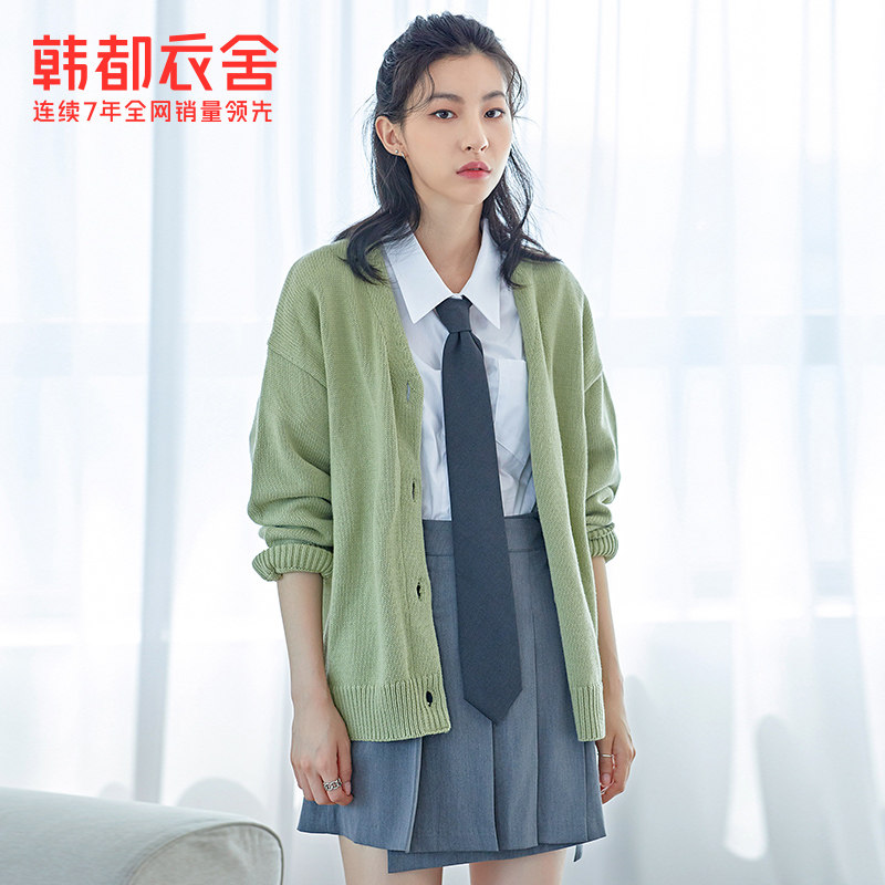 韩都衣舍2020新款早秋宽松针织毛衣 韩都衣舍毛针织衫