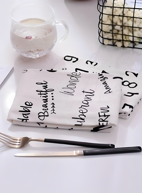 创意字母拍摄背景布西餐巾