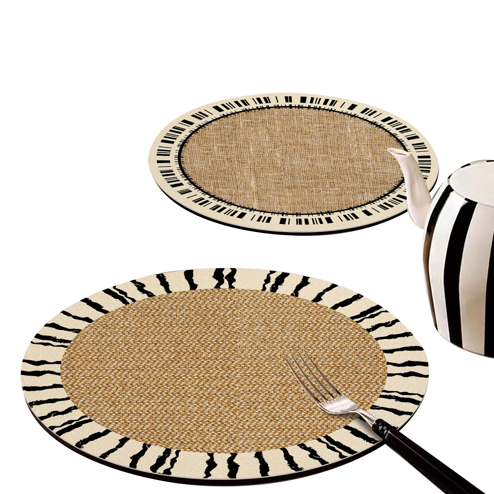 仿麻布纹餐桌隔热圆形小餐垫耐高温桌面碗盘小桌垫办公桌水杯垫,淘宝优惠券,粉丝福利购,淘宝优惠卷