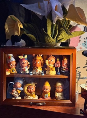 星星人展示盒泡泡玛特123系列盲盒二三代手办收纳柜防尘透明摆件