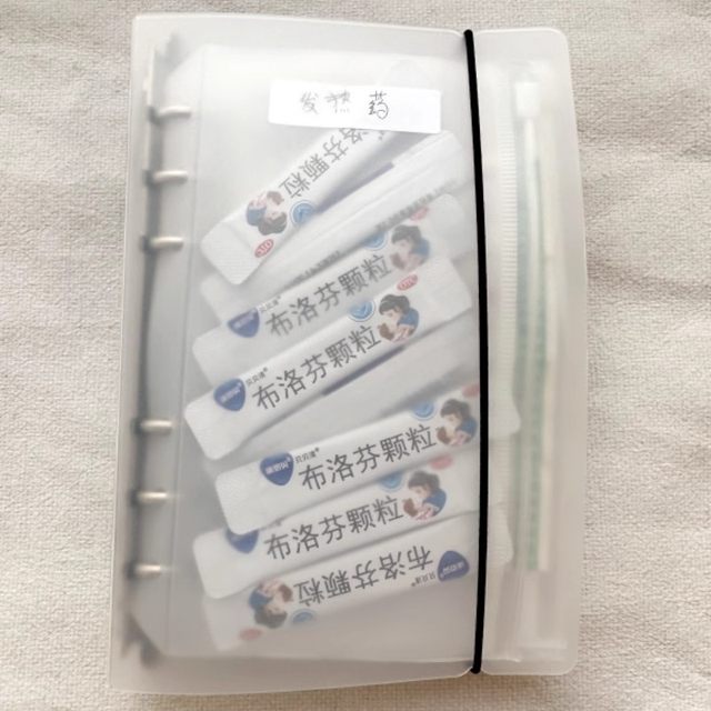 Little Red Book Loose-leaf Zipper Bag Storage This Drug Organizing Family Document Cash Saving Book Small Bag
