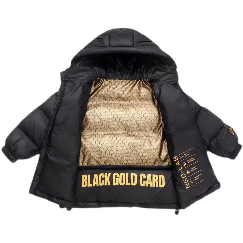 黑金儿童羽绒服2023新款石墨烯蓄热男童女童秋冬保暖外套加厚韩版,淘宝优惠券,粉丝福利购,淘宝优惠卷