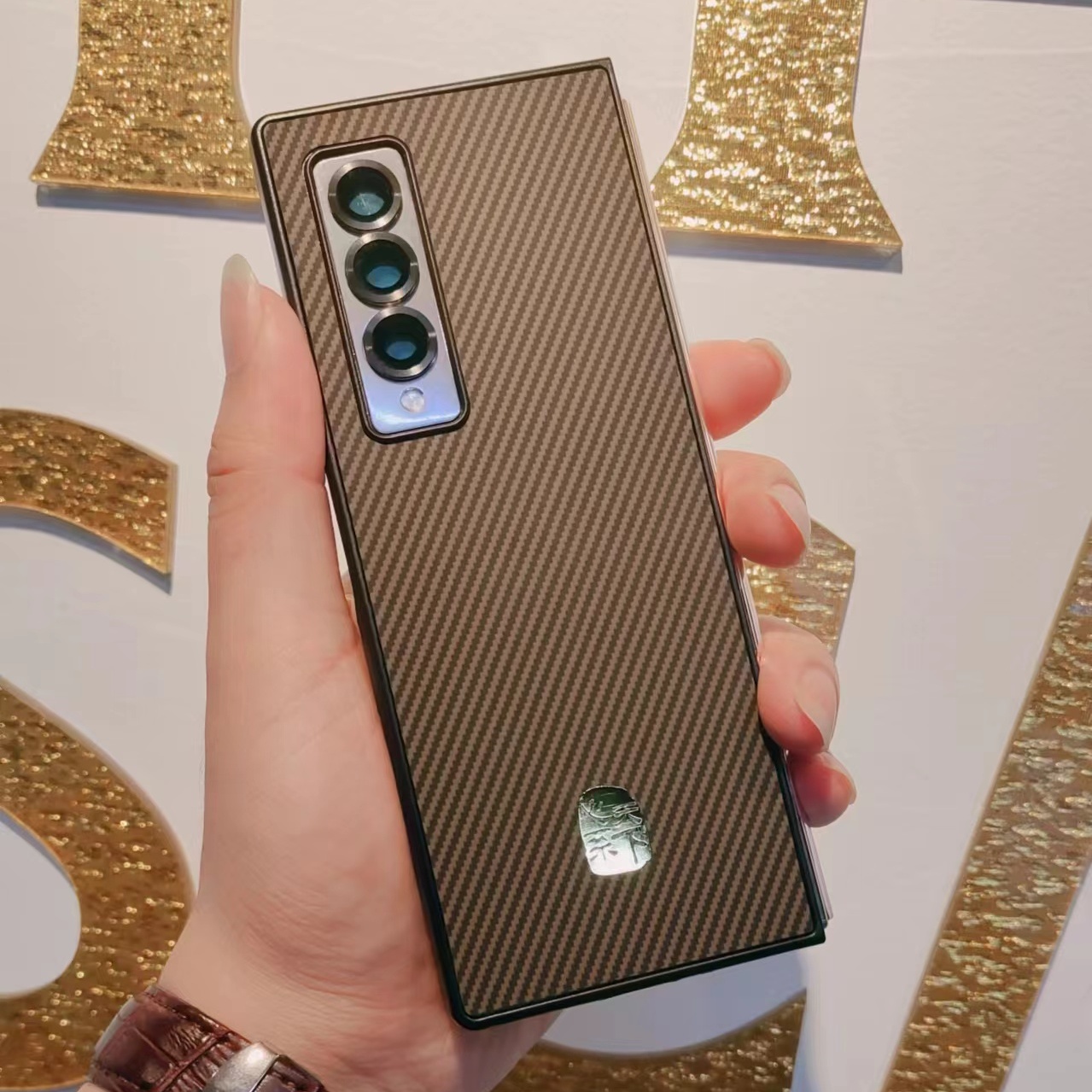 三星Fold4改W25手机壳Fold3改W25心系天下手机壳W23升级W25手机套W22改W25保护套FOLD5升级W25真皮皮套 - 图0