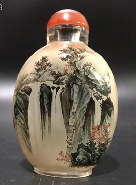 非遗内画鼻烟壶纯手工绘制工艺礼品出国送老外商务琉璃内画鼻烟壶