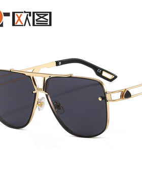 61072欧图新款金属流行元素男士太阳镜欧美时尚网红开车驾驶墨镜