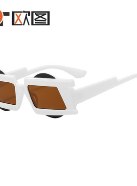 长方形个性装扮酷炫太阳镜9612 男女士跨境欧美墨镜