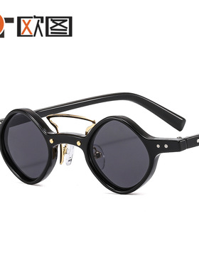 欧图新款朋克嘻哈太阳镜小框个性跨境爆款摩登男女士机车墨镜T305