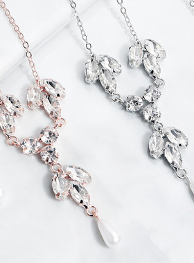 简约新娘名媛晚礼服主婚纱项链