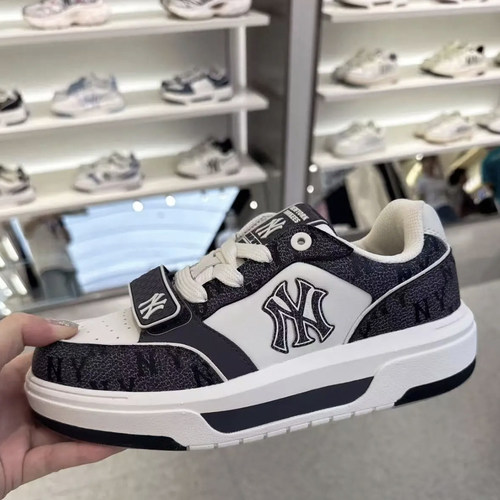 专柜正品MLB2025年夏季新款老花厚底休闲低帮增高学长3ASXP025N-图0